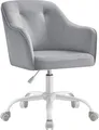Produktbild: SONGMICS Schreibtischstuhl, höhenverstellbar, Samt, taubengrau