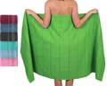 Produktbild: Betz Badetuch XXL Lines 90x180 cm – 100% Baumwolle, weich & saugstark – Strandtuch groß für Urlaub, Pool, Sauna & Outdoor – modernes Streifendesign Farbe grün