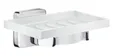 Produktbild: Smedbo Seifenschalenhalter ICE mit Porzellan verchromt, WD-ACC S+K