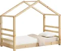 Produktbild: Kinderbett mit Lattenrost Hausbett Holz 80x160 cm Bettenhaus Bett Jugendbett [en.casa]
