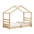 Produktbild: [en.casa] Kinderbett Vardø mit Lattenrost Hausbett Holz 80 x 160 cm Bettenhaus Bett Jugendbett
