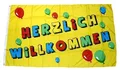 Produktbild: Fahne/Flagge Herzlich Willkommen 90 x 150 cm Fahnen Flaggen