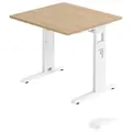 Produktbild: Hammerbacher-Schreibtisch C-Fuß 80x80cm Eiche/Weiß-VOS08/E/W