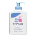 Produktbild: sebamed® Baby & Kind Waschlotion Haut und Haar, Mit Panthenol, 200 ml - Flasche 770201
