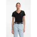 Produktbild: HUGO T-Shirt Classic V mit Logo, V-Ausschnitt schwarz XS (34)