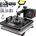 Produktbild: VEVOR Hei?presse 8 in 1 f¹r Textil Transferpresse Textildruckpresse mit Plattenpresse von 38 x 38 cm