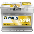 Produktbild: VARTA Dynamic AGM ­A8 Starterbatterie 12V 60Ah 680A/EN B13 für Auto LKW Batterie