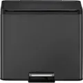 Produktbild: PROREGAL Rechteckiger Treteimer Aus Gebürstetem Edelstahl Mit Soft Close & Stay Open Deckel 27 Liter HxBxT 41,1 x 46,2 x 38,8 cm Schwarz