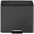 Produktbild: PROREGAL® Mülleimer Rechteckiger Treteimer, Soft-Close & Stay-Open Deckel, 9+9+9L, Silber schwarz 27 l | 46,2 cm x 41,1 cm x 38,8 cm