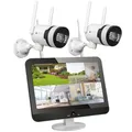 Produktbild: 【5MP+PTZ+PC Software】 LUVISION DUAL WLAN Überwachungssystem Aussen mit Monitor 10 Kanal Überwachungskamera Set NVR, WiFi IP Kamera Set, Nachtsicht in Farbe, 2-Wege Audio, Mikrofon, App, Alarm, Sirene