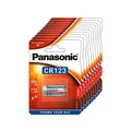 Produktbild: Panasonic CR123 zylindrische Lithium-Batterie für leichte Geräte mit hohem Energiebedarf wie Rauchmelder, Alarmanlage, Stirnplampe, Kameras, 3V, 10 Packungen (10 Stück)