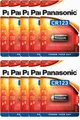 Produktbild: 10 x Panasonic CR123 CR17345 CR123A Lithium Photo Batterie 3V im Blister