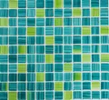 Produktbild: Glasmosaik strichgrün Fliesenspiegel Verblender Küche 64-0509 | 10 Mosaikplatten