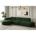 Produktbild: Ecksofa Designersofa Palma In Stoff Opera Velvet Grün Ottomane Links