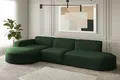 Produktbild: Ecksofa Designersofa PALMA in Stoff Opera Velvet Grün Ottomane Links