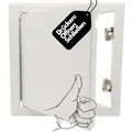 Produktbild: Revisionsklappe PREMIUM 30x30cm mit Schnappverschluss - Revisionstür 300x300mm push to open I Stahl weiß beschichtet