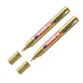 Produktbild: 2 x Edding 750 Lackmarker Lackmalstift Lackstift 2-4 mm gold
