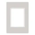 Produktbild: nielsen Conservation Passepartout Karton 1,5 mm | Außenformat 21x29,7 cm (DIN A4) für Bildformat 13x18 cm | Kieselgrau (hellgrau) | strukturierte Oberfläche