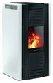 Produktbild: Justus | Pelletofen | Sirkos 2.0 | 6 kW | Seidenweiß, Stahl Schwarz
