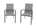 Produktbild: bellavista - Home&Garden® Gartenstuhl »Newport« 2er Set Stapelstühle Alu Armlehnen Gartensessel Stuhl Sessel (Set, 2 St), Aluminium, stapelbar, wetterfest - Garten, Terrasse, Balkon & Outdoor