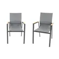 Produktbild: Bellavista Stapelstuhl Newport 2er Set  56 x 60,50 x 90cm hellgrau 4021472532994