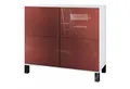 Produktbild: Vladon Kommode Rova V3 (Moderner Küchenschrank, mit 4 Push-to-Open Türen), Weiß matt / Bordeaux Hochglanz (92,5 x 84.5 x 35)