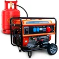 Produktbild: Generator LPG/GAS/BENZIN Stromgenerator 5.5kW Notstromaggregat 2x 230V+400V