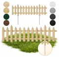 Produktbild: Floranica 1 STK 100 x 40 cm Unbehandelt mit Metallpfosten Gartenzaun Vorgartenzaun Steckzaun Zierzaun Lattenzaun