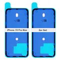 Produktbild: IS-TECK 2er Set Ersatz iPhone 14 15 16 Plus Pro Max Kleber Für Backcover und Gehäuse Rahmen Dichtung Sticker Wasserdichtung Glue Folie (iPhone 15 Pro Max)