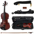 Produktbild: Classic Cantabile Brioso Violine 3/4 Set (3/4 Violine, Decke aus massivem Fichtenholz, Boden & Zargen aus geflammtem Ahorn, inkl. Leichtkoffer, Bogen und Schulterstütze)