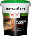 Produktbild: MEM Reparatur-Mörtel Express, Extrem schnell erhärtender Zementmörtel, Speziell für Schnellmontagen, Erreicht Endfestigkeit in nur 15 Minuten, 1 kg, Grau