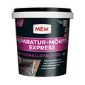 Produktbild: MEM Reparatur-Mörtel Express, Extrem schnell erhärtender Zementmörtel, Speziell für Schnellmontagen, Erreicht Endfestigkeit in nur 15 Minuten, 1 kg, Grau