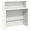 Produktbild: vidaXL Empfangstheke Weiß 100x50x103,5 cm Holzwerkstoff, Empfangstresen, Salon Empfangstheke, Kassentheke, Empfangstisch, Büro Empfangstheke