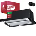 Produktbild: LEVIVO  Flachschirmhaube 60cm Umluft & Abluft, 400 m³/h Luftleistung, LED