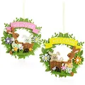 Produktbild: 2x Deko-Anhänger Ostern/Frühling - Tür-Fensterkranz aus Filz [Auswahl variiert]