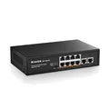 Produktbild: Robuster 10-Port PoE Switch, 8 PoE+ und 2 Gigabit Uplink für Netzwerksicherheit