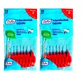 Produktbild: 2x TePe Original  Interdentalbürsten - 0,5mm rot - 2x 8 Zahnzwischenraumbürsten