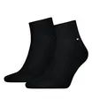 Produktbild: Tommy Hilfiger Herren Quarter Socken Kurzsocken Business Socken 2 Paar, Farbe:Schwarz, Menge:2 Paar (1x 2er Pack), Größe:47-49, Artikel:-200 black