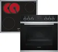 Produktbild: Siemens SET: HE273ABS0; EA645GN17 Backofen-Kochfeld-Kombination (Einbau) / 58.3 cm / Klapptür / Elektronikuhr