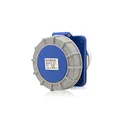 Produktbild: Intratec CEE Starkstrom Einbausteckdose schräg, 32 A, 3-polig – Industriestecker für Innen- und Außenbereich, Einspeisesteckdose IP67, 230 V, SB, RoHS, Reach, Blau/Grau