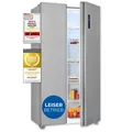 Produktbild: Exquisit Side-by-Side SBS546-040E inoxlook | No Frost | Nutzinhalt: 442 L | Temperaturregelung | Alarm