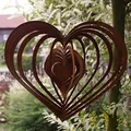 Produktbild: Rostalgie Edelrost Windspiel Spirale Herz groß 30 x 26 cm Gartendekoration Geschenk