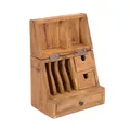 Produktbild: CREEDWOOD Tisch Organizer Case | klappbar, 48 cm, Mahagoni Holz | Büro Organizer, Organizer Kiste, Schreibtisch Aufbewahrung, Aufbewahrungskiste
