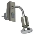 Produktbild: 11-052 Steckerleuchte Nickel matt inkl. 3 Watt LED Leuchtmittel  ON/OFF Schalter