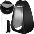 Produktbild: Duschzelt Umkleidekabine WC Zelt 4in1 PopUp Camping Schwarz Wasserdicht mit T...