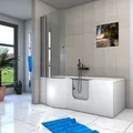 Produktbild: Seniorendusche und Badewanne mit Tür S12D-R-EA Dusche 85x170cm
