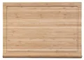Produktbild: Schneidebrett Küchenbrett Holzbrett Bambusholz mit 2 Anschlagleisten 48 x 38 cm