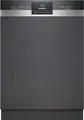 Produktbild: Siemens SX53ES02CE XXL-Geschirrspüler iQ300, teilintegrierte Spülmaschine mit Besteckschublade, 60 cm, HomeConnect, varioSpeed Plus, sideLight, flexKörbe, varioScharnier
