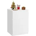 Produktbild: VASAGLE Kailyn Kollektion - Nachttisch mit Steckdosenleiste, Beistelltisch, 3 Schubladen, 2 AC-Steckdosen, 2 USB-A-Anschlüsse, modern, wolkenweiß LET631W14