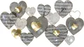 Produktbild: HOFMANN LIVING AND MORE Wanddekoobjekt Wanddekoration (1 St), verschiedene Herzen aus Metall